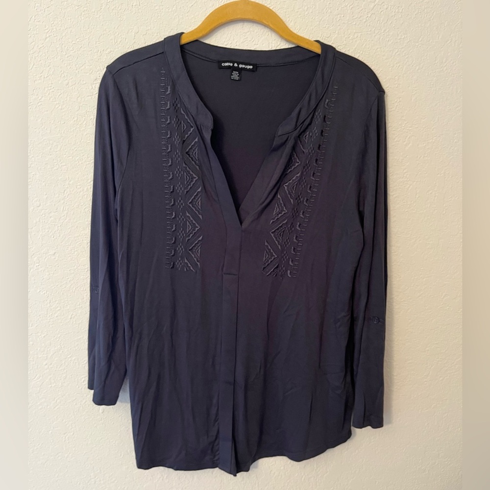 Cable & Gauge Dark Grey Top